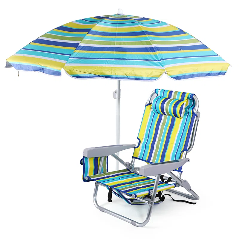 chair and umbrella